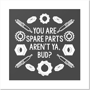 Spare Parts - White Text Posters and Art